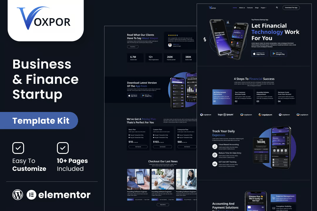 VOXPOR Elementor Template Kit 1 VOXPOR Elementor Template Kit, Elementor Template Kit, VOXPOR Elementor Template Kit - Free Download