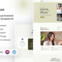 Vassist Virtual Assistant Elementor Template Kit, Elementor Template Kit, Vassist Elementor Template Kit - Free Download