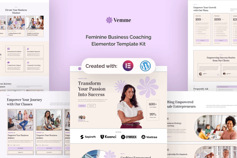 Vemme - Feminine Business Coaching Elementor Template Kit 1 Vemme - Feminine Business Coaching Elementor Template Kit, Elementor Template Kit, Vemme Elementor Template Kit - Free Download
