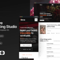 Verva - Creative & Design Elementor Template Kit, Elementor Template Kit, Verva Elementor Template Kit - Free Download