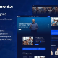 ADMTech Digital Store | Buy Digital Products Online - WordPress themes, plugins, HTML Templates, Elementor Template 2025 Kit, Shopify template, Software Subscription, Digital Bundle Online & More 7 Veyora - Event & Conference Elementor Template Kit Cover