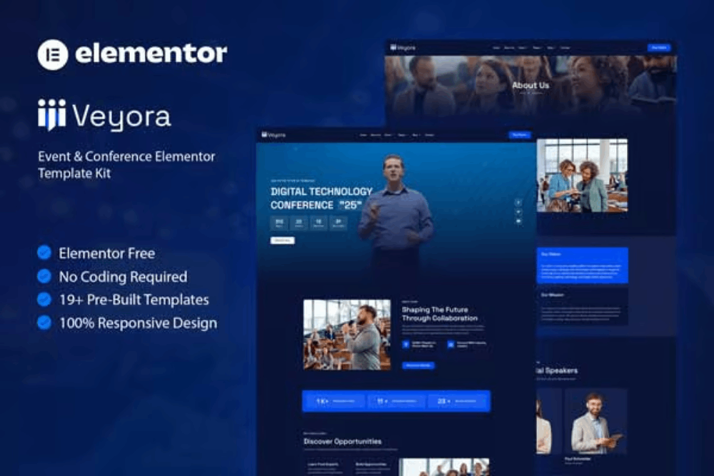 Veyora - Event & Conference Elementor Template Kit 1 Veyora - Event & Conference Elementor Template Kit Cover