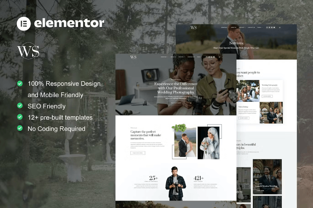 WedShot - Template kit for Wedding Photography Services Elementor Template Kit 1 WedShot - Template kit for Wedding Photography Services Elementor Template Kit, Elementor Template Kit, WedShot Elementor Template Kit - Free Download