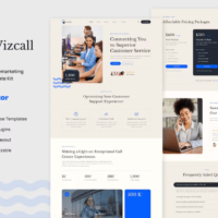 Wizcall - Call Center & Telemarketing Elementor Template Kit, Elementor Template Kit, Wizcall Elementor Template Kit - Free Download