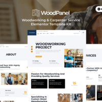 Woodpanel Elementor Template Kit, Elementor Template Kit, Woodpanel Elementor Template Kit - Free Download