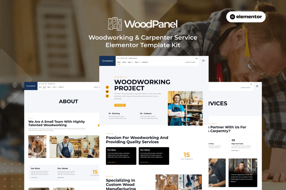 Woodpanel Elementor Template Kit 1 Woodpanel Elementor Template Kit, Elementor Template Kit, Woodpanel Elementor Template Kit - Free Download