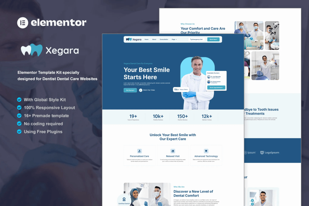 Xegara - Dentist Dental Care Elementor Template Kit 1 Xegara - Dentist Dental Care Elementor Template Kit, Elementor Template Kit, Xegara Elementor Template Kit - Free Download
