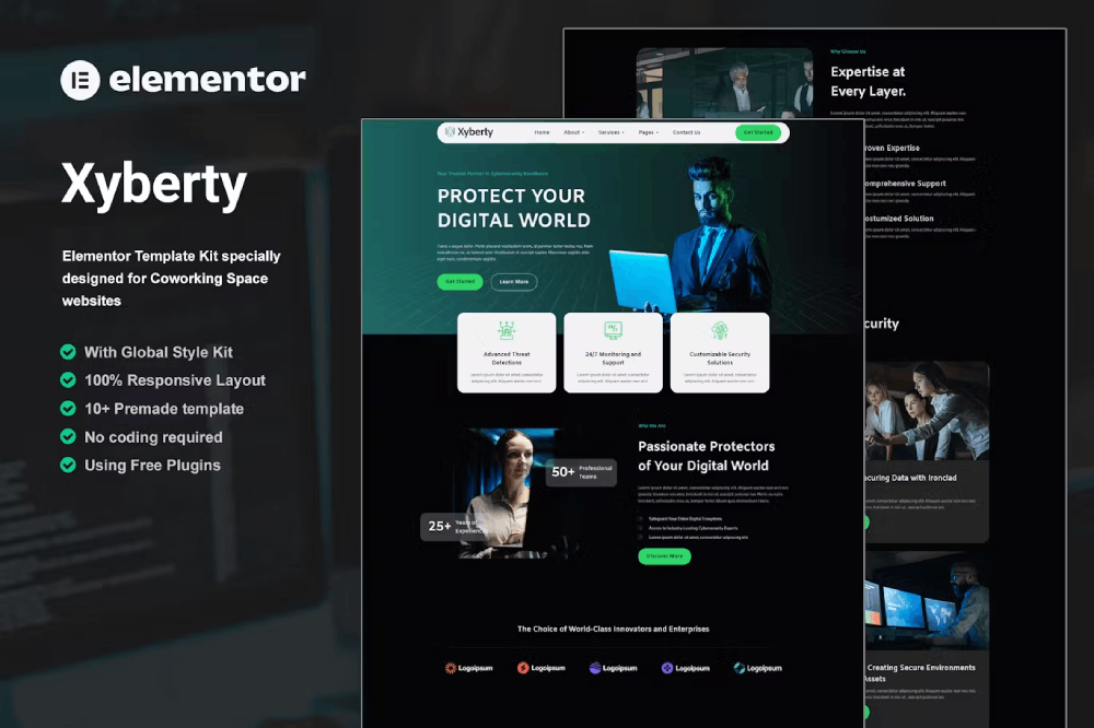 Xyberty - Cyber Security Template Kit Elementor Template Kit 1 Xyberty - Cyber Security Elementor Template Kit, Elementor Template Kit, Xyberty Elementor Template Kit - Free Download