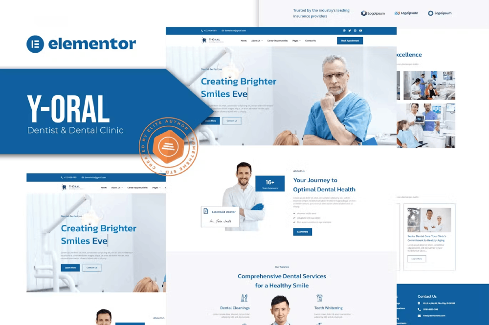 Y-Oral - Dentist and Dantal Clinic Elementor Template Kit 1 Y-Oral - Dentist and Dantal Clinic Elementor Template Kit, Elementor Template Kit, Y-Oral Elementor Template Kit - Free Download