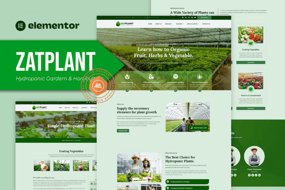 Zatplant - Hydroponic Garden and Horticulture Elementor Template Kit 1 Zatplant - Hydroponic Garden and Horticulture Elementor Template Kit, Elementor Template Kit, Zatplant Elementor Template Kit - Free Download