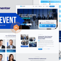 Zelevent - Event & Conference Elementor Template Kit Cover