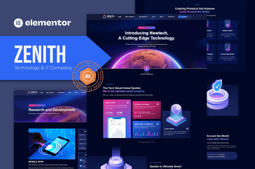 Zenith - Technology & IT Company Elementor Template Kit 1 Zenith - Technology & IT Company Elementor Template Kit, Elementor Template Kit, Zenith Elementor Template Kit - Free Download