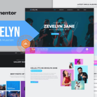 Zevelyn - Music Band & Musician Elementor Tempate Kit Elementor Template Kit Cover