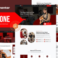 Zevone - Music Lessons & School Elementor Template Kit, Elementor Template Kit, Zevone Elementor Template Kit - Free Download