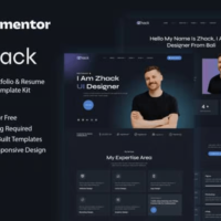 Zhack - Personal Portfolio & Resume Elementor Template Kit, Elementor Template Kit, Zhack Elementor Template Kit - Free Download
