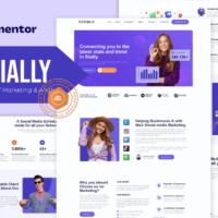 Zocially - Social Media Marketing & Analythic Elementor Template Kit, Elementor Template Kit, Zocially Elementor Template Kit - Free Download