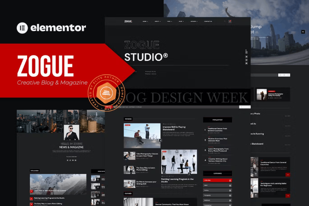 Zogue - Creative Blog & Magazine Elementor Pro Template Kit Elementor Template Kit 1 Zogue - Creative Blog & Magazine Elementor Template Kit, Elementor Template Kit, Zogue Elementor Template Kit - Free Download