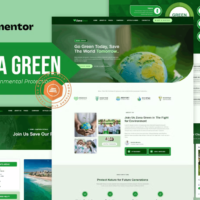 Zona Green - NGOs Environmental Protection Elementor Template Kit, Elementor Template Kit, Zona Green Elementor Template Kit - Free Download