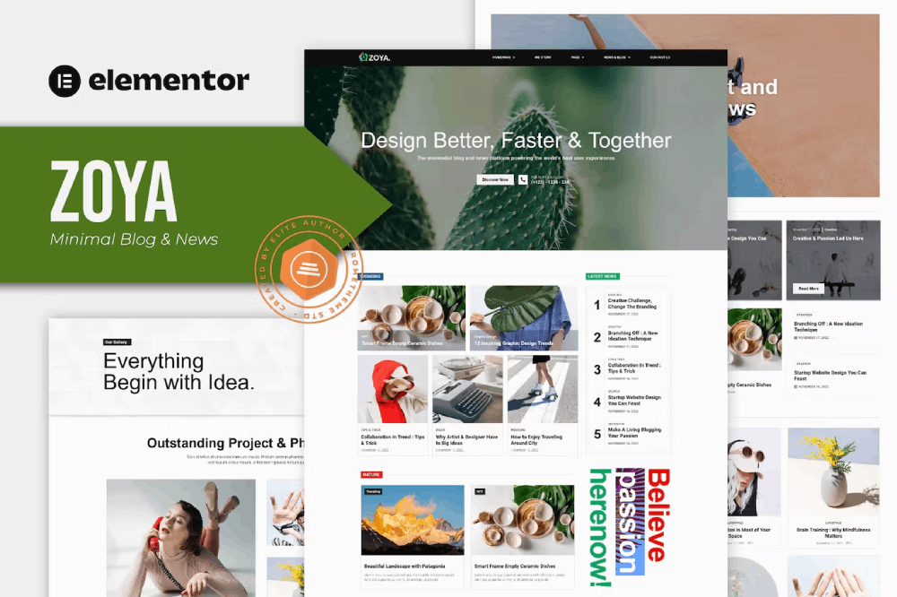 Zoya - Minimal Blog & News Elementor Template Kit 1 Zoya - Minimal Blog & News Elementor Template Kit, Elementor Template Kit, Zoya Elementor Template Kit - Free Download