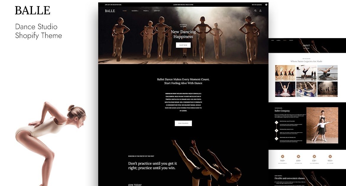 Balle - Course, Class & Dance Studio Shopify Theme 1 Balle - Course, Class & Dance Studio Shopify Theme