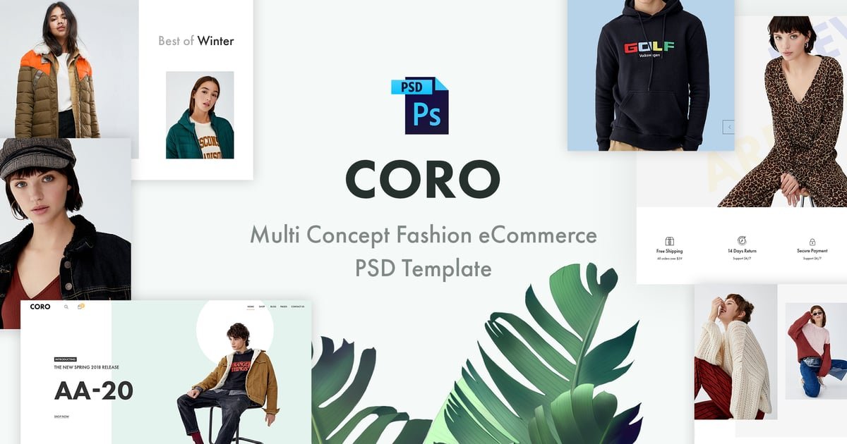 Coro | Fashion eCommerce PSD Template 1 Coro | Fashion eCommerce PSD Template