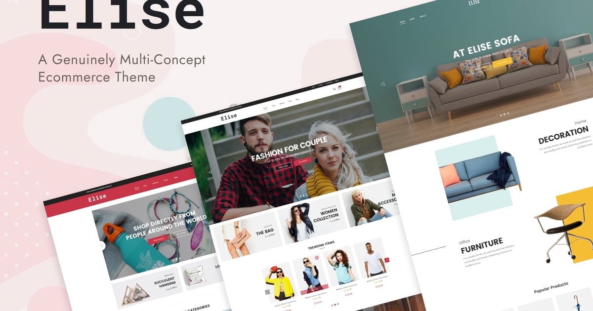 Elise - Ecommerce PSD Theme 1 Elise - Ecommerce PSD Theme