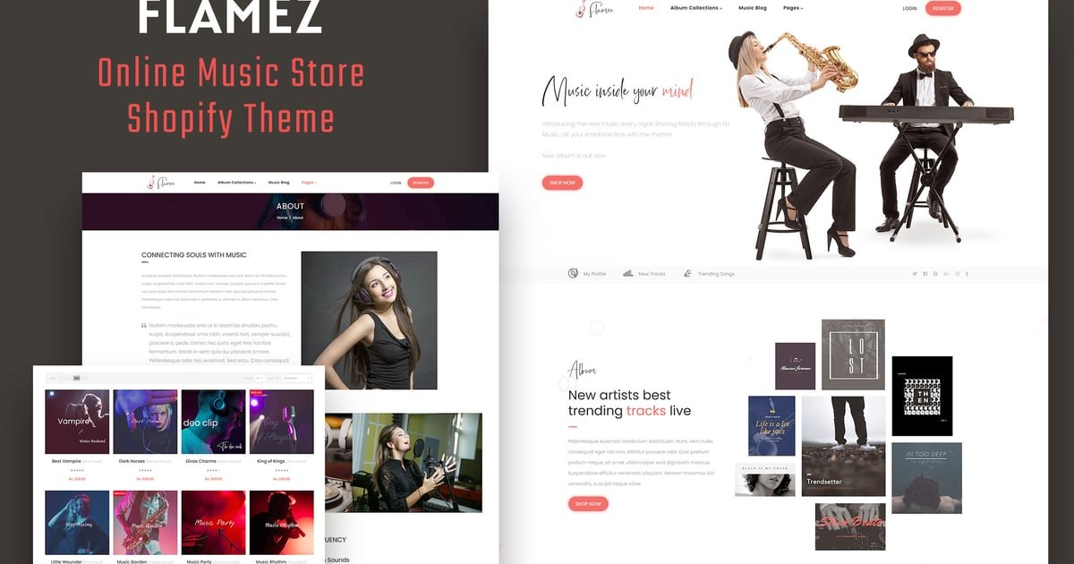 Flamez - Online Music Store Shopify Theme 1 Flamez - Online Music Store Shopify Theme