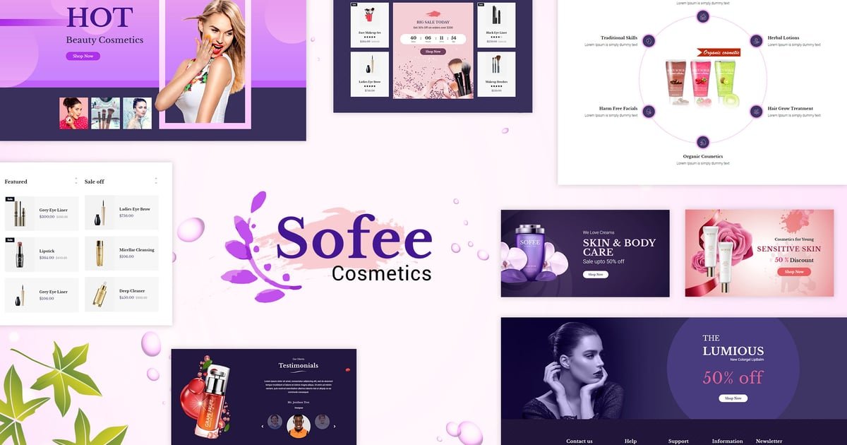 Sofee | Beauty Cosmetic, Hair Salon Shopify Theme 1 Sofee | Beauty Cosmetic, Hair Salon Shopify Theme