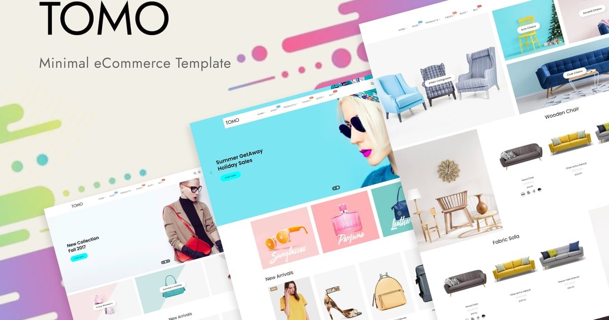 Tomo Minimal eCommerce PSD Template 1 Tomo Minimal eCommerce PSD Template