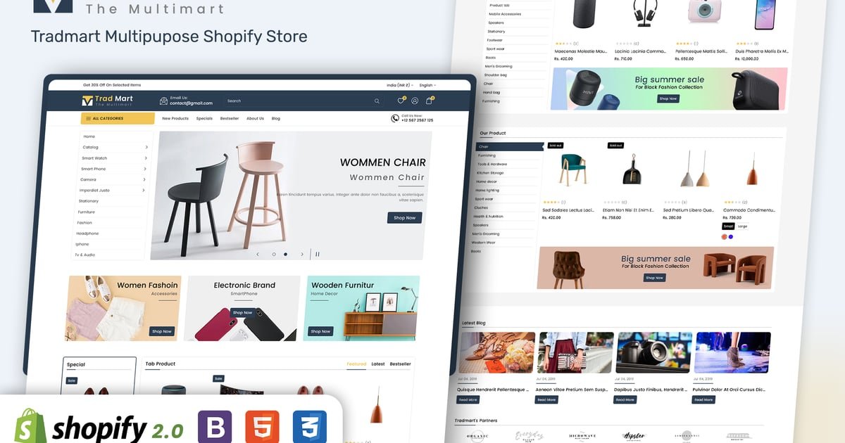 Tradmart - Shopify 2 MultiPurpose Responsive Theme 1 Tradmart - Shopify 2 MultiPurpose Responsive Theme